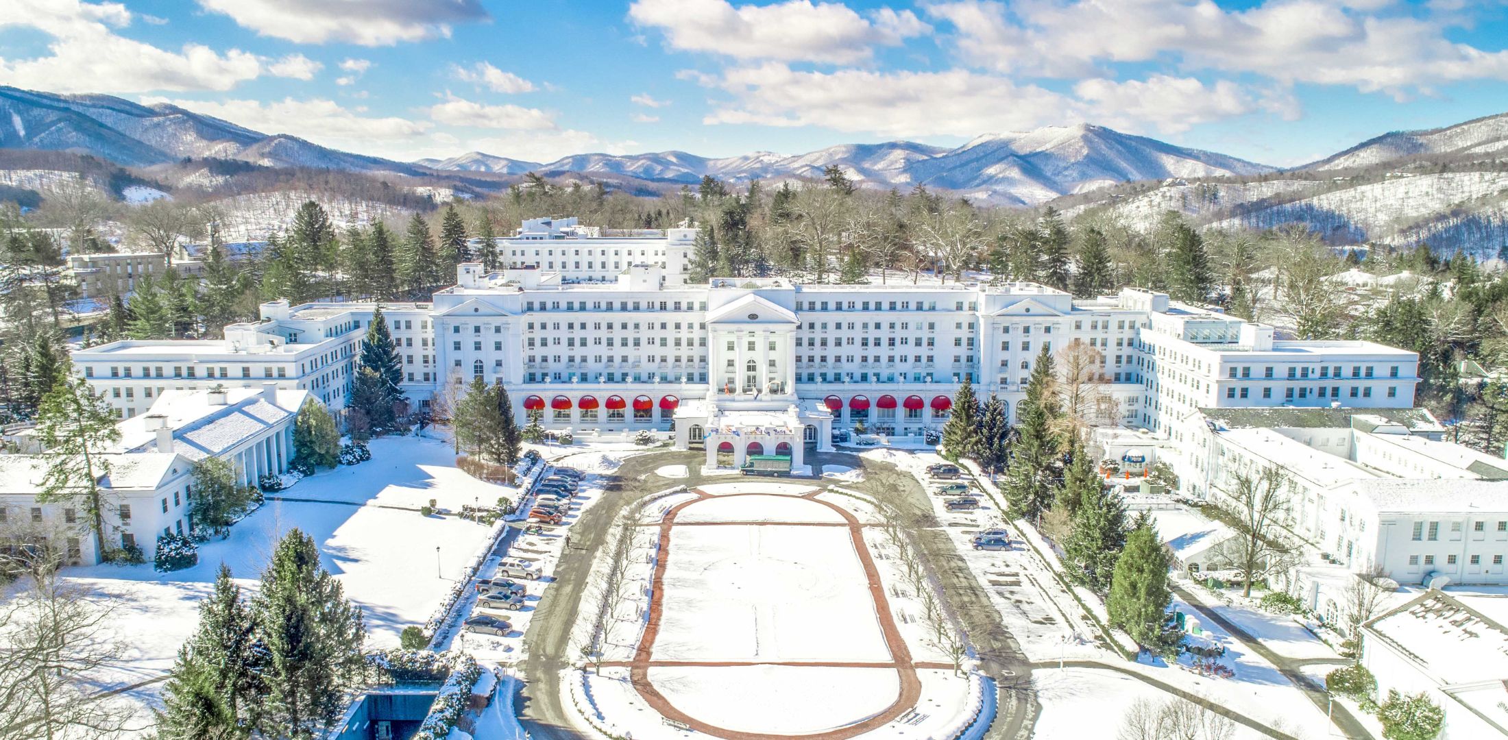 Front Entrance Winter Aerial